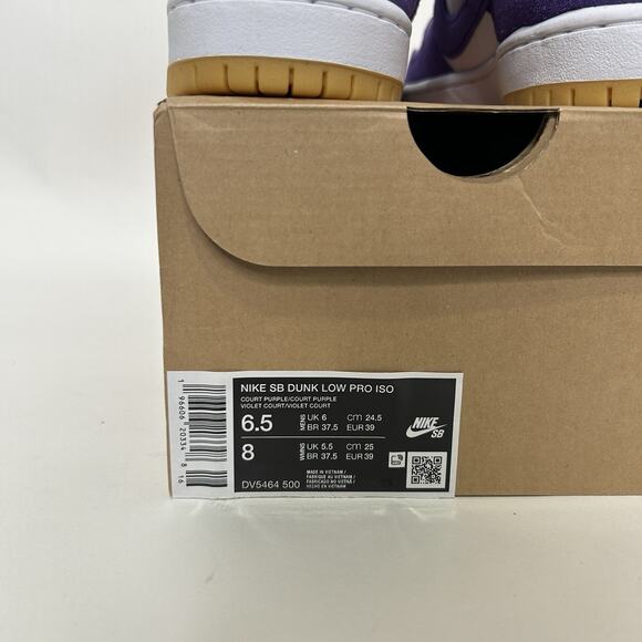 Nike SB Dunk Low Pro ISO Orange Label “Court Purple Gum” - Picture 5 of 6